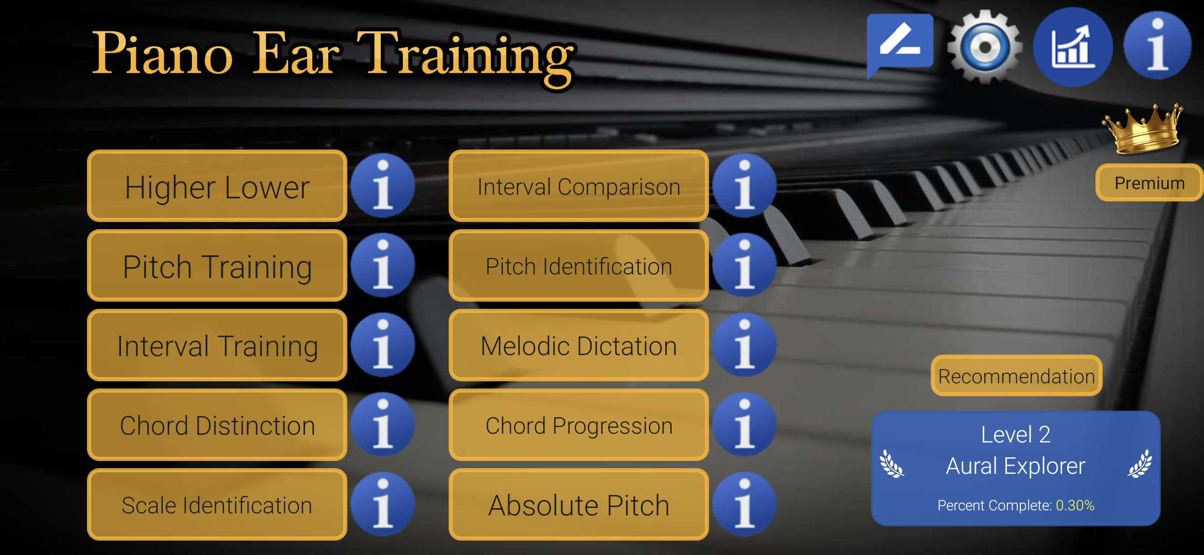 اسکرین شات 1 برنامه Piano Ear Training