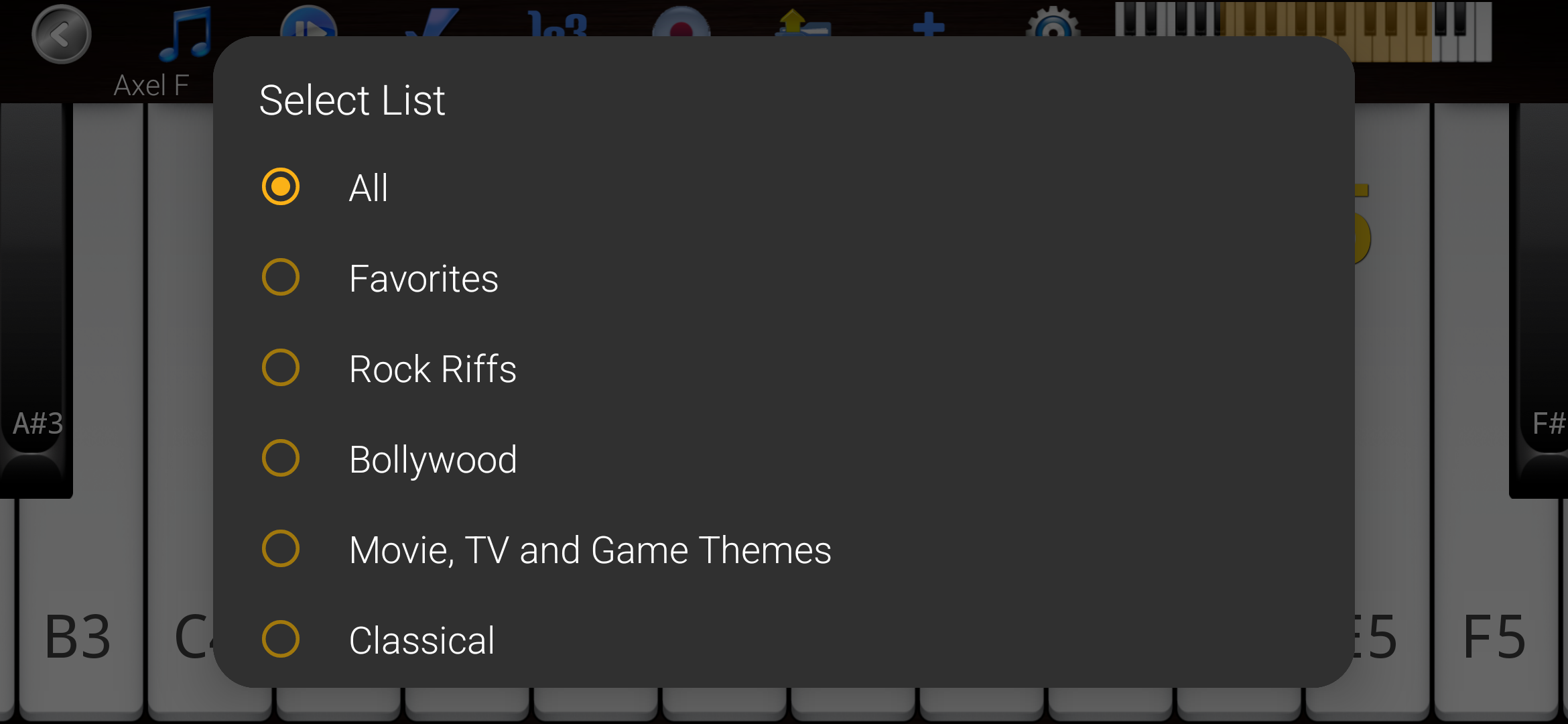 اسکرین شات 5 برنامه Piano Melody - Play by Ear