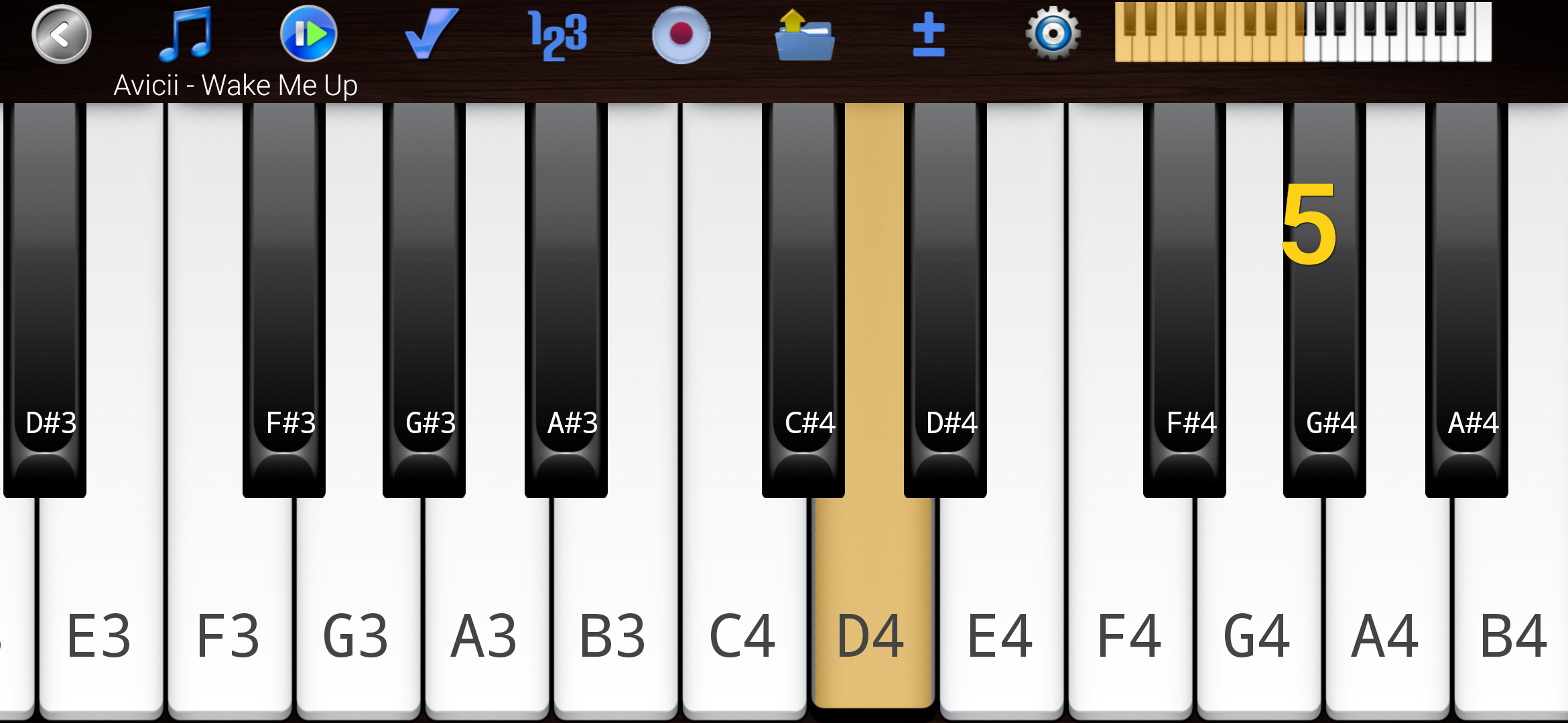 اسکرین شات 1 برنامه Piano Melody - Play by Ear