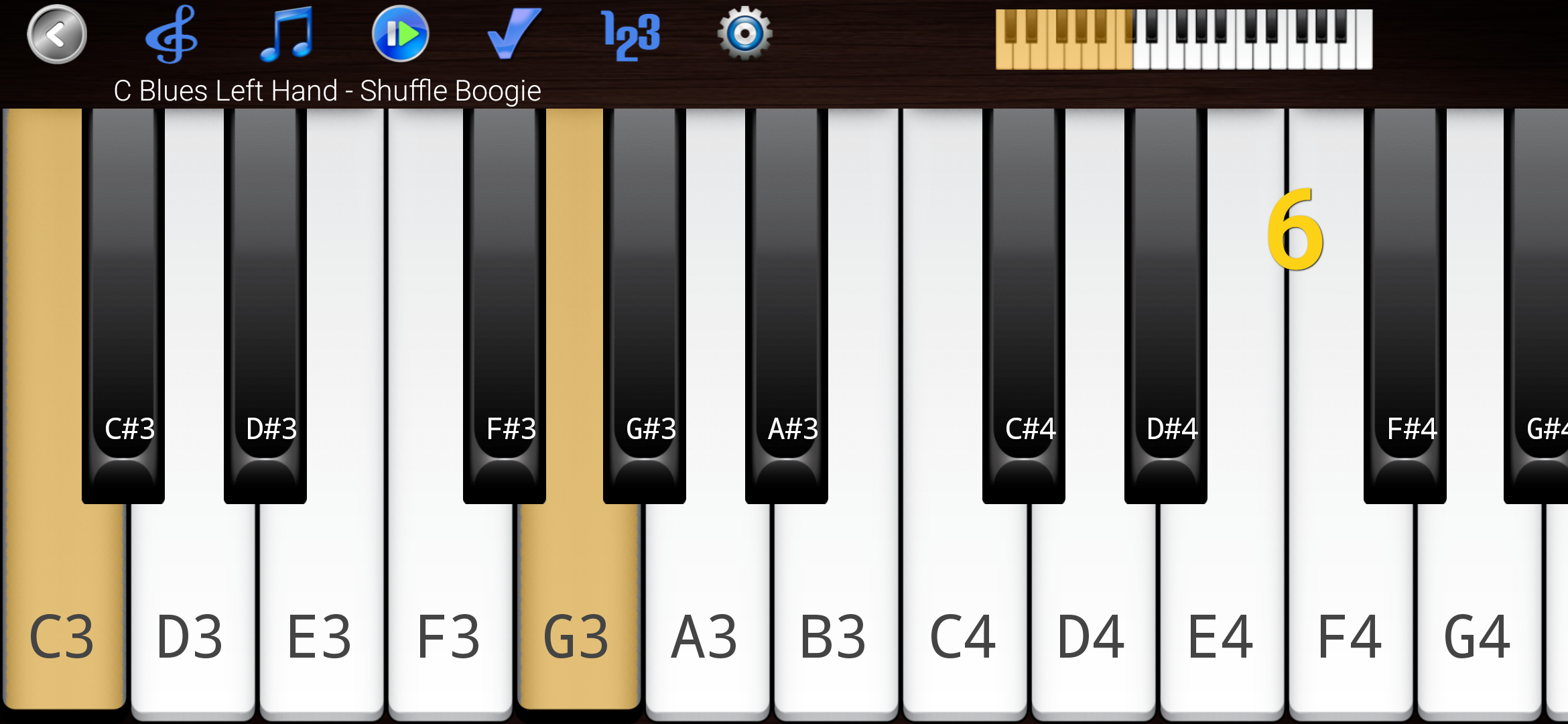 اسکرین شات 5 برنامه Piano Scales & Chords