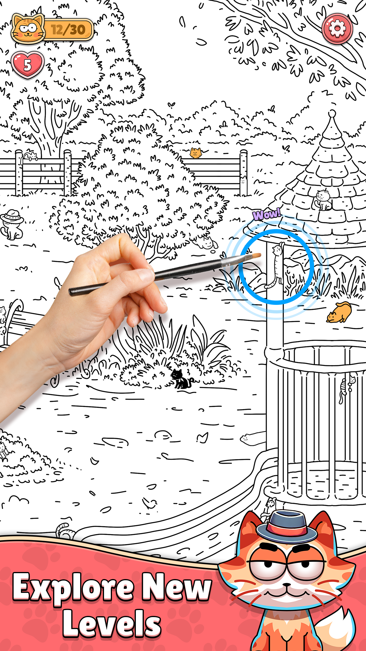 اسکرین شات 1 بازی Find The Cat - Spot It!