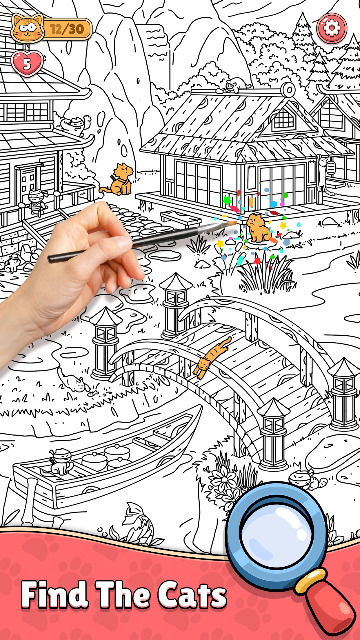 اسکرین شات 2 بازی Find The Cat - Spot It!