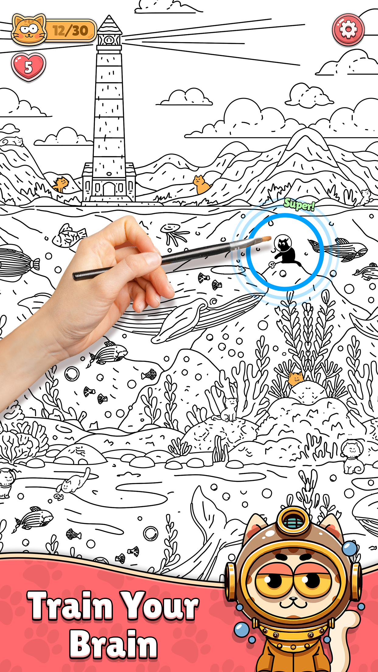 اسکرین شات 3 بازی Find The Cat - Spot It!