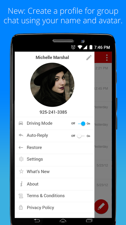 اسکرین شات 8 برنامه Verizon Messages