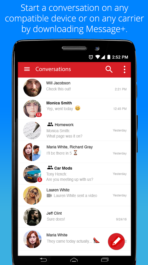 اسکرین شات 1 برنامه Verizon Messages