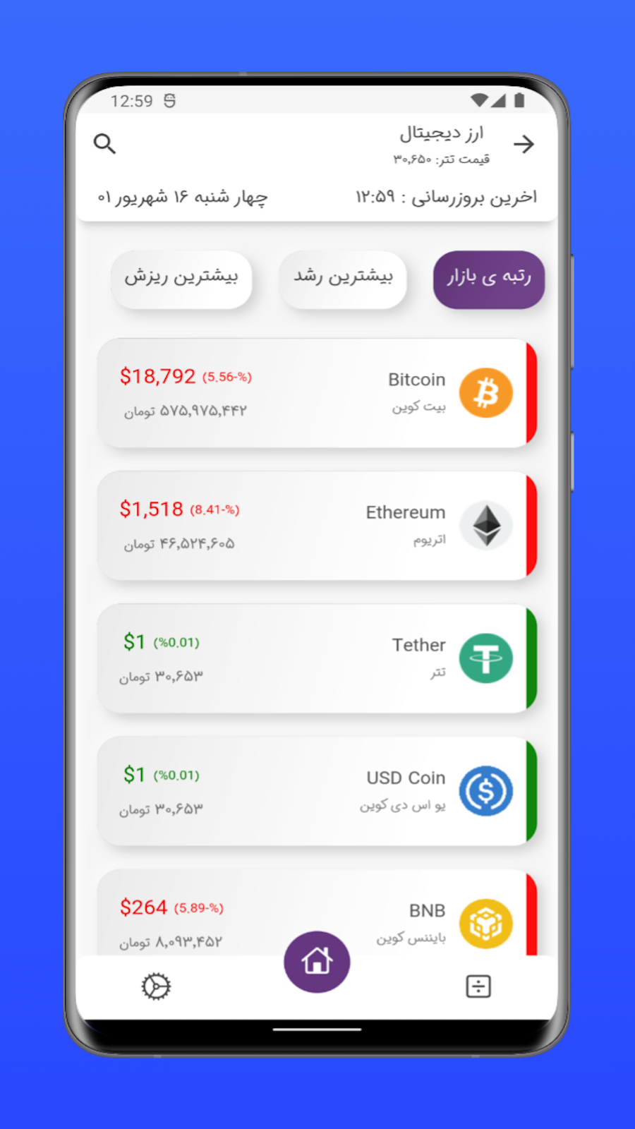 اسکرین شات 5 برنامه قیمتینو - قیمت دلار و سکه