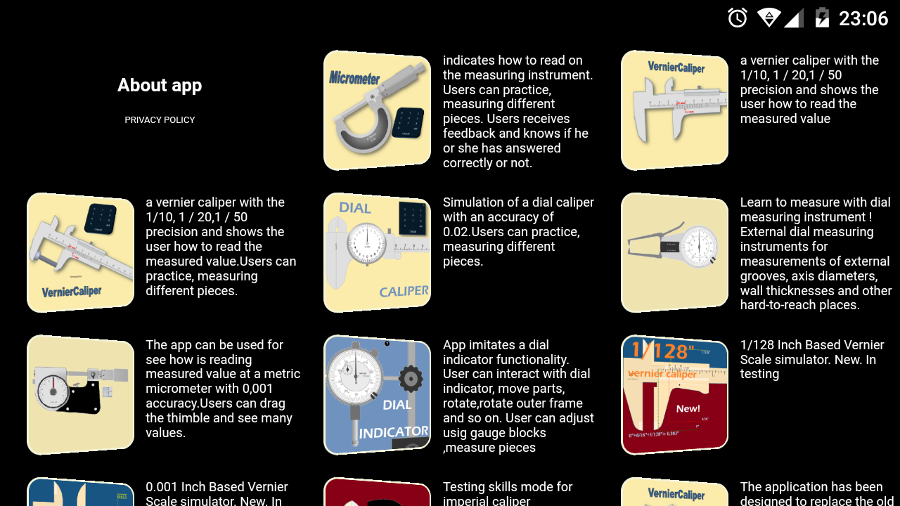 اسکرین شات 1 برنامه Vernier Caliper