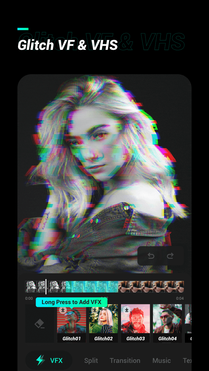 اسکرین شات 1 برنامه Glitch Video Effect