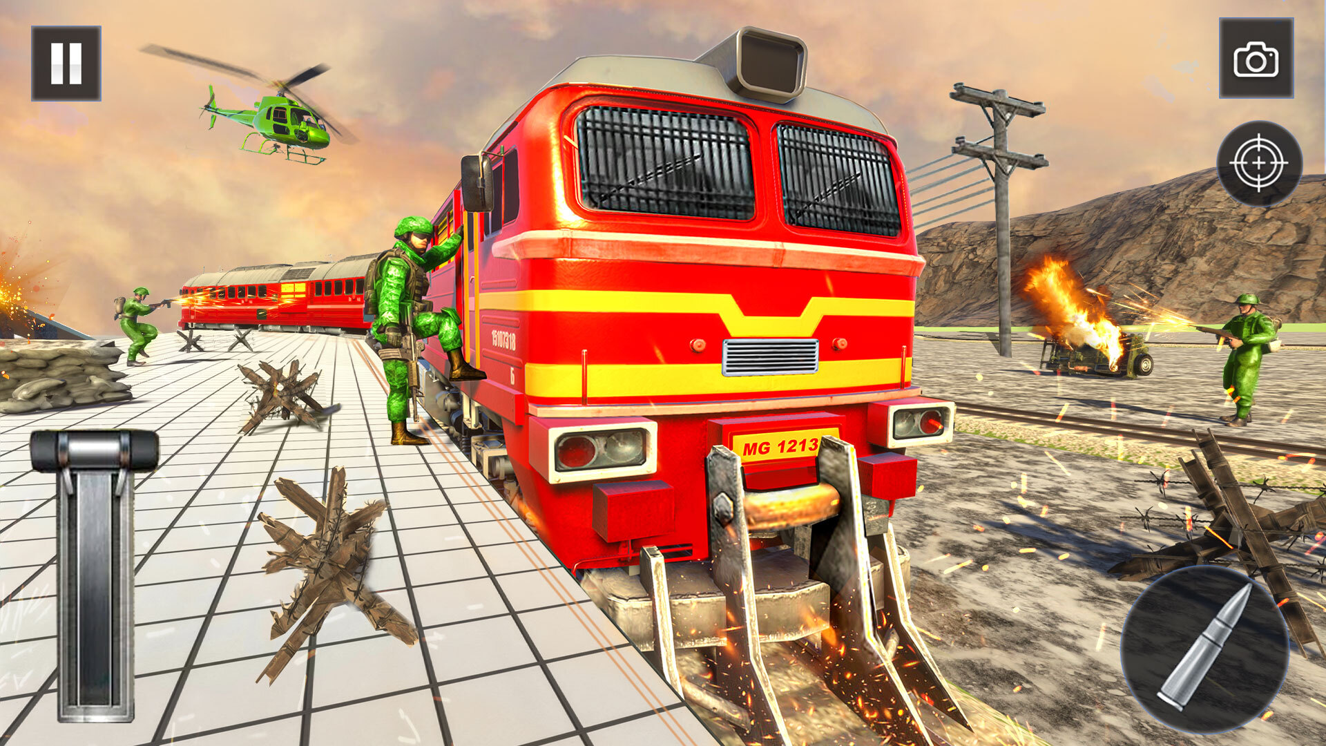 اسکرین شات 2 بازی Army Train Shooter: Train Game