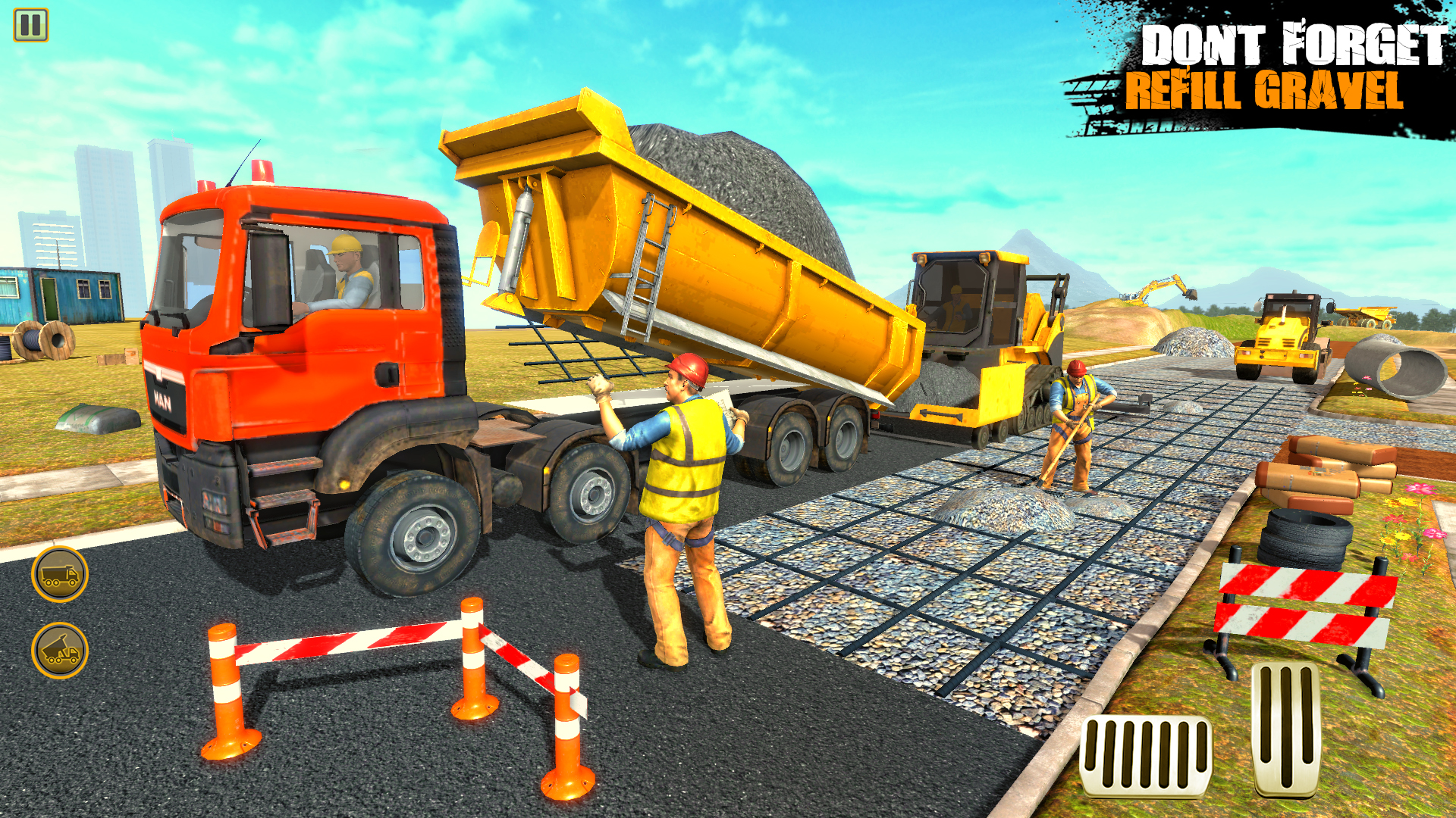 اسکرین شات 4 برنامه City Road Construction Games