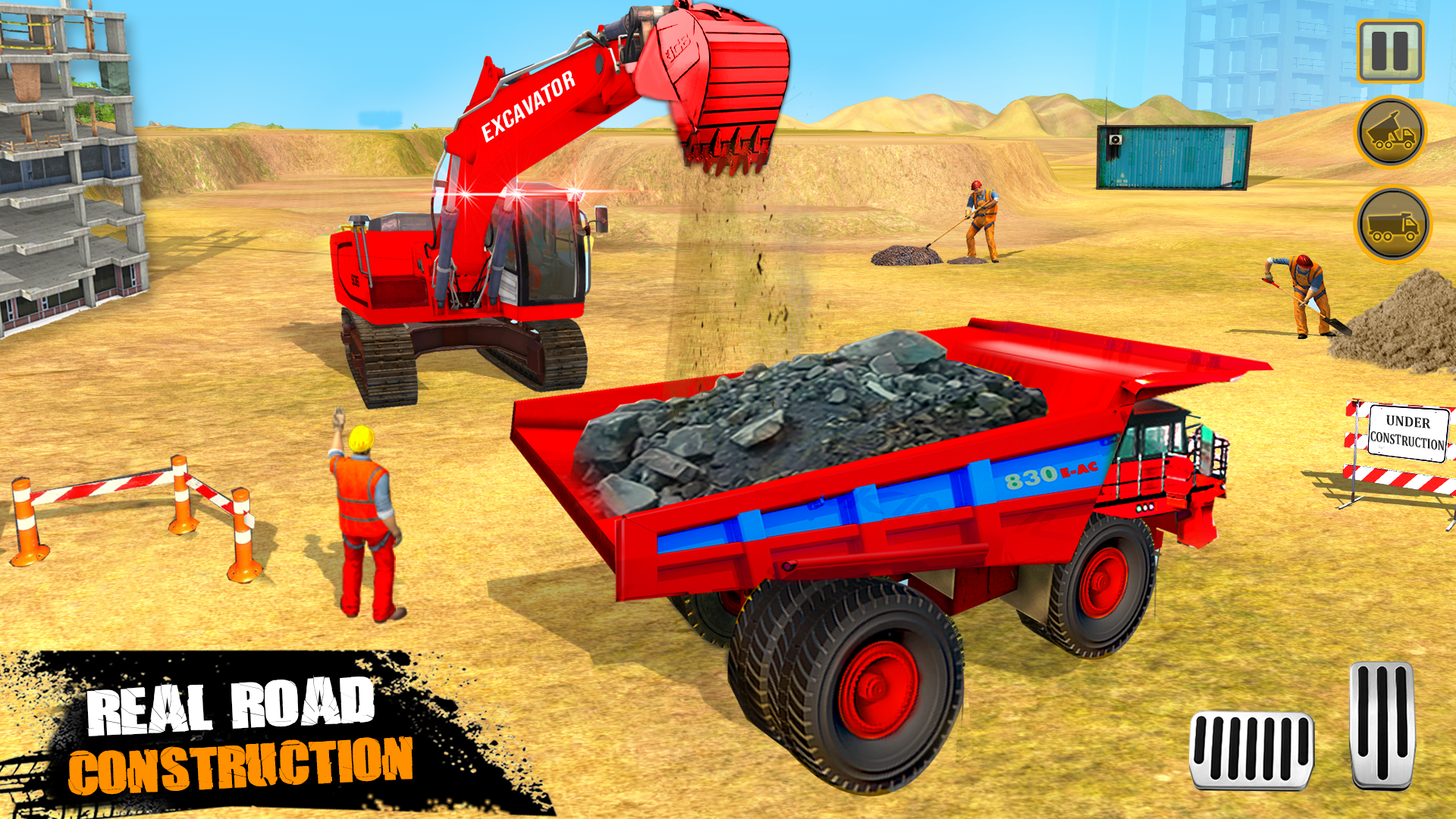 اسکرین شات 3 برنامه City Road Construction Games
