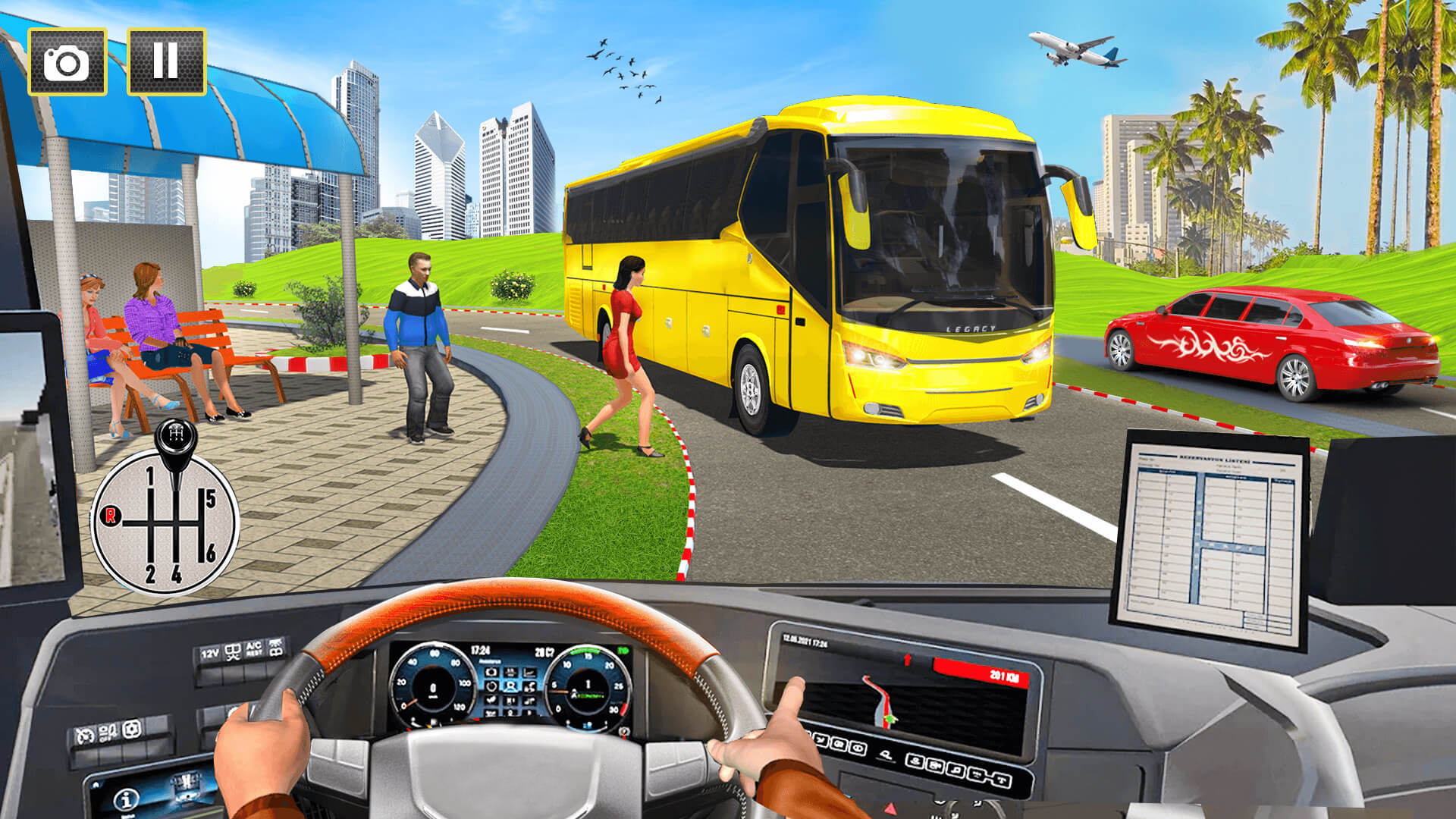 اسکرین شات 5 بازی City Coach Bus Driving Game