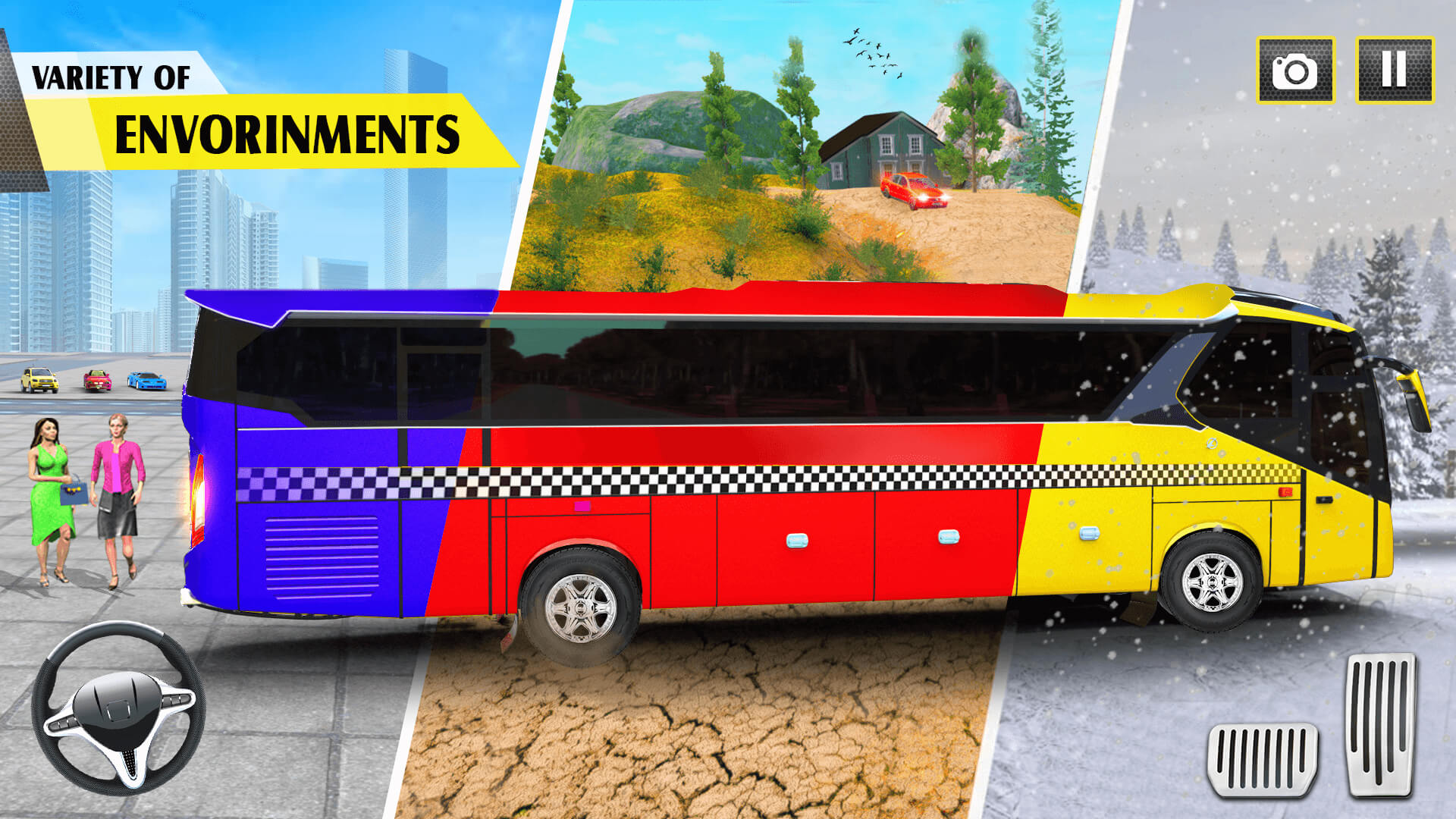 اسکرین شات 7 بازی City Coach Bus Driving Game
