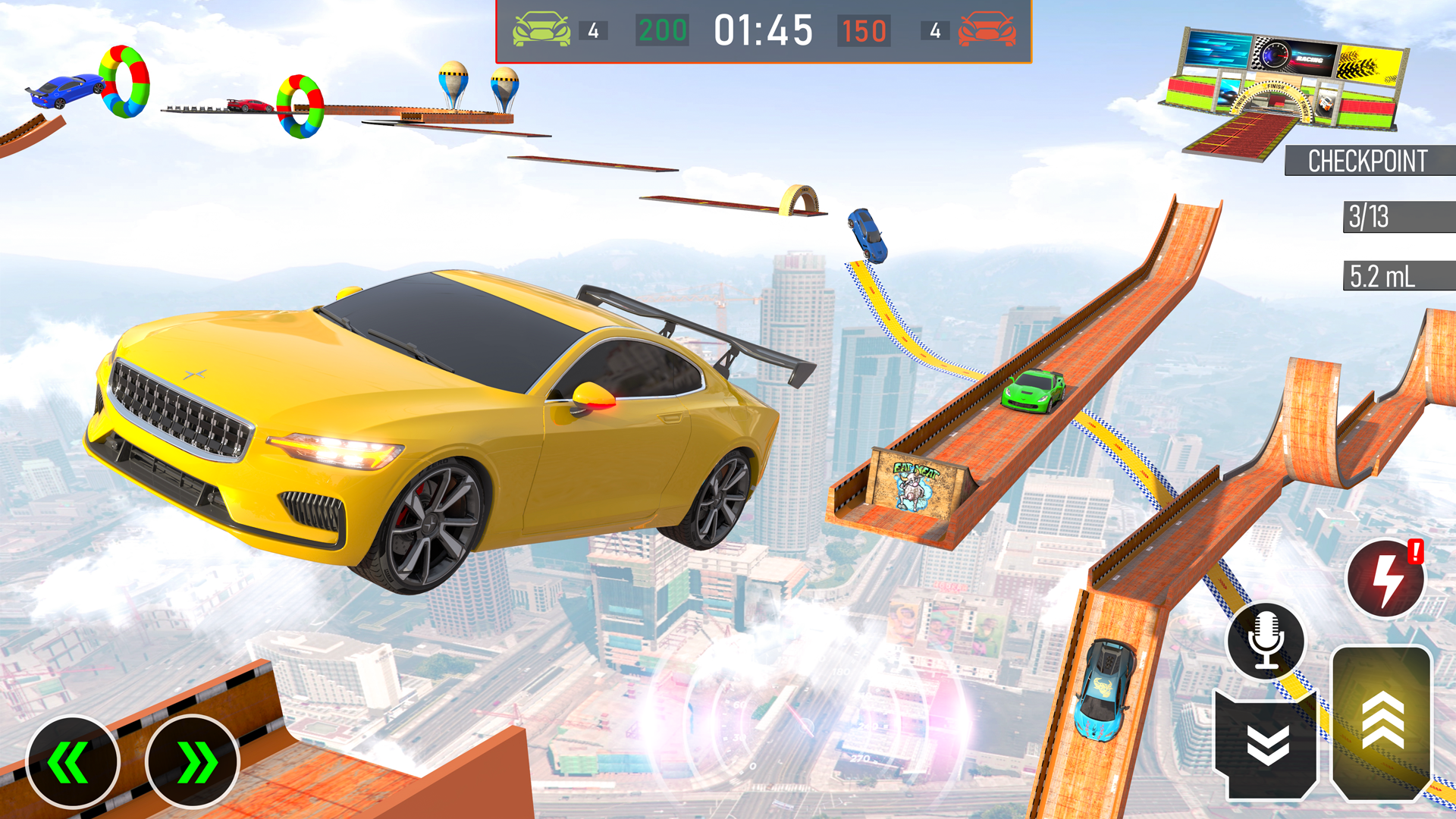 اسکرین شات 4 بازی Crazy Car Stunt: Ramp Car Game