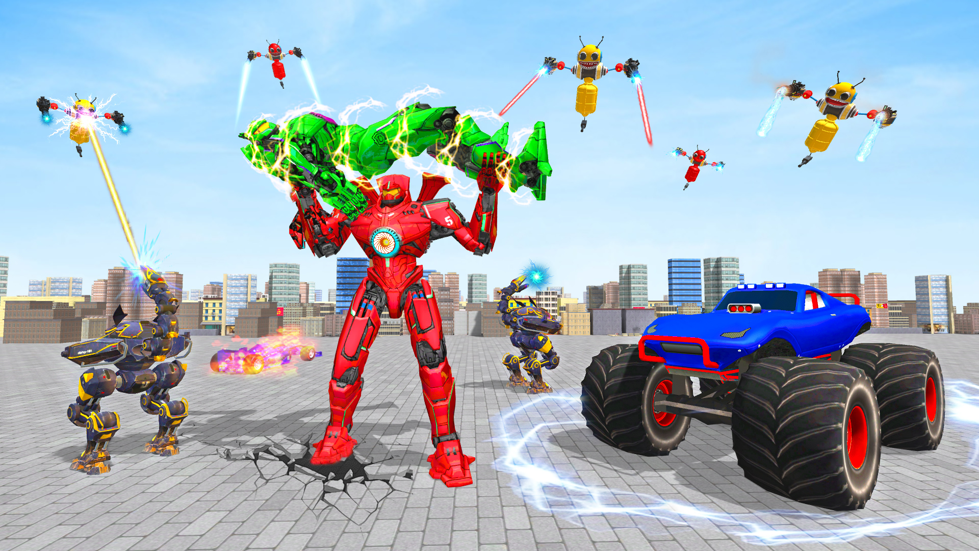 اسکرین شات 3 بازی War Robot Pigeon Car Games