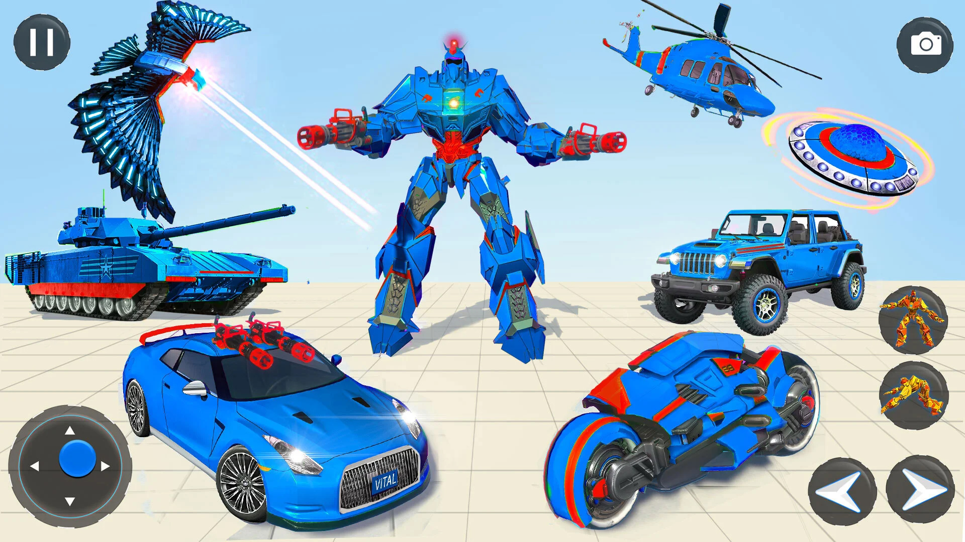 اسکرین شات 4 بازی War Robot Pigeon Car Games