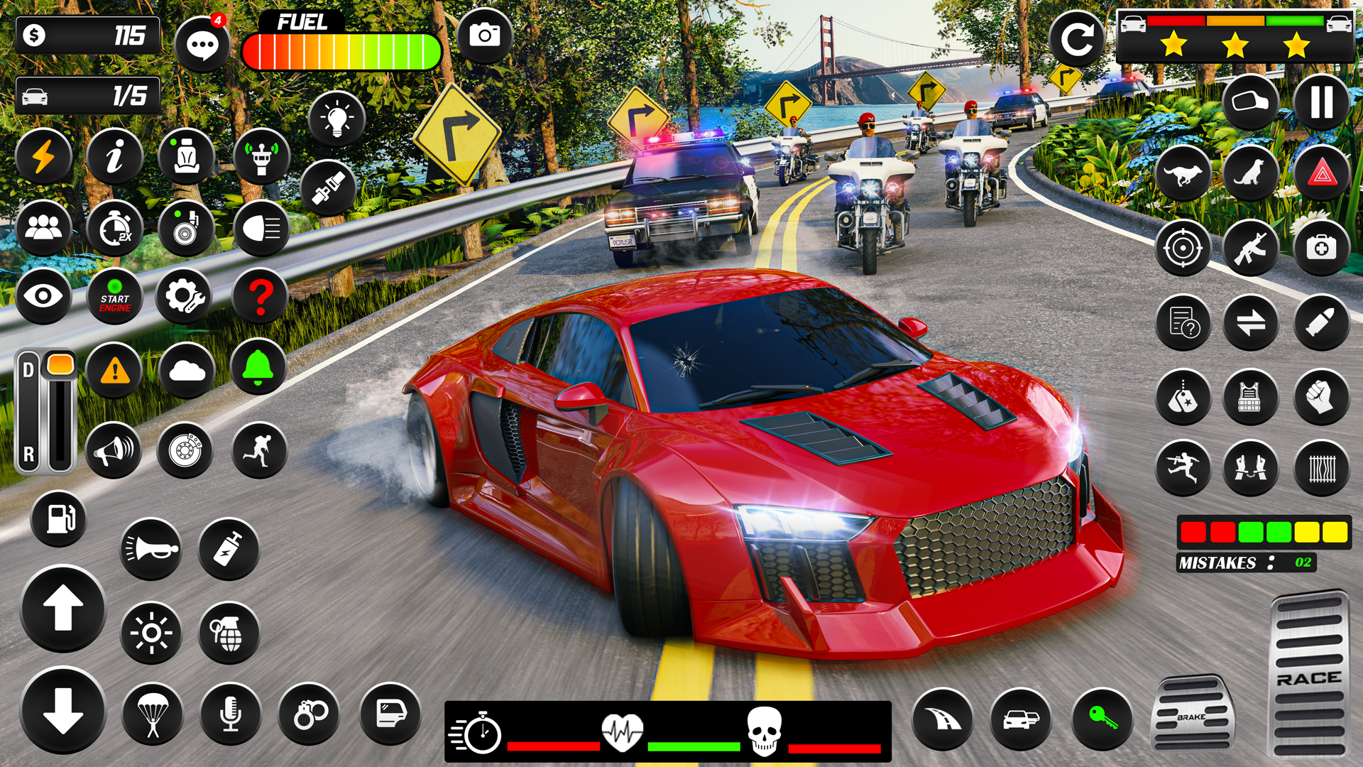 اسکرین شات 6 بازی Bike Chase 3D Police Car Games