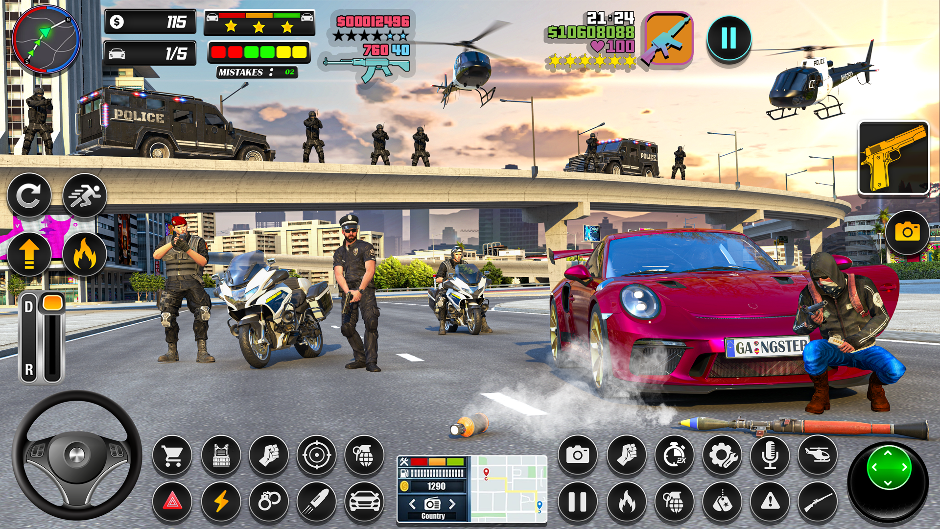 اسکرین شات 1 بازی Bike Chase 3D Police Car Games