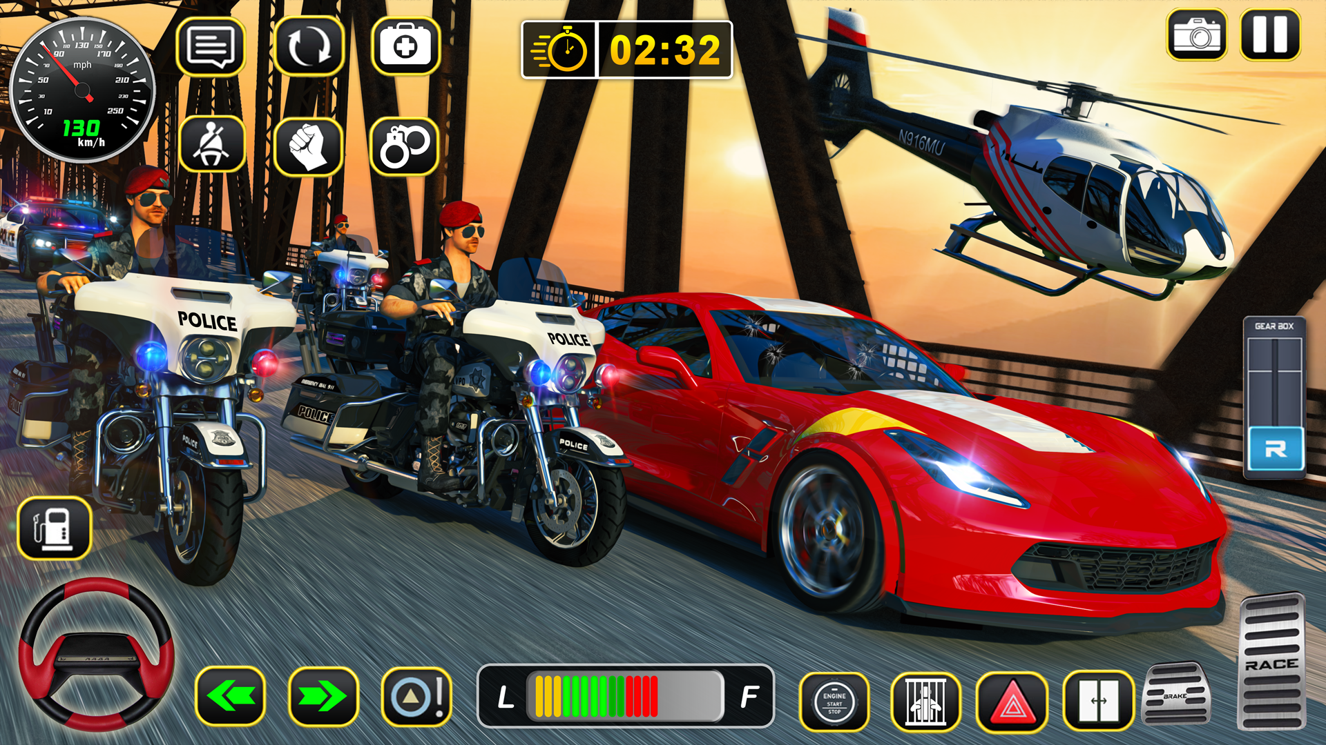 اسکرین شات 4 بازی Bike Chase 3D Police Car Games