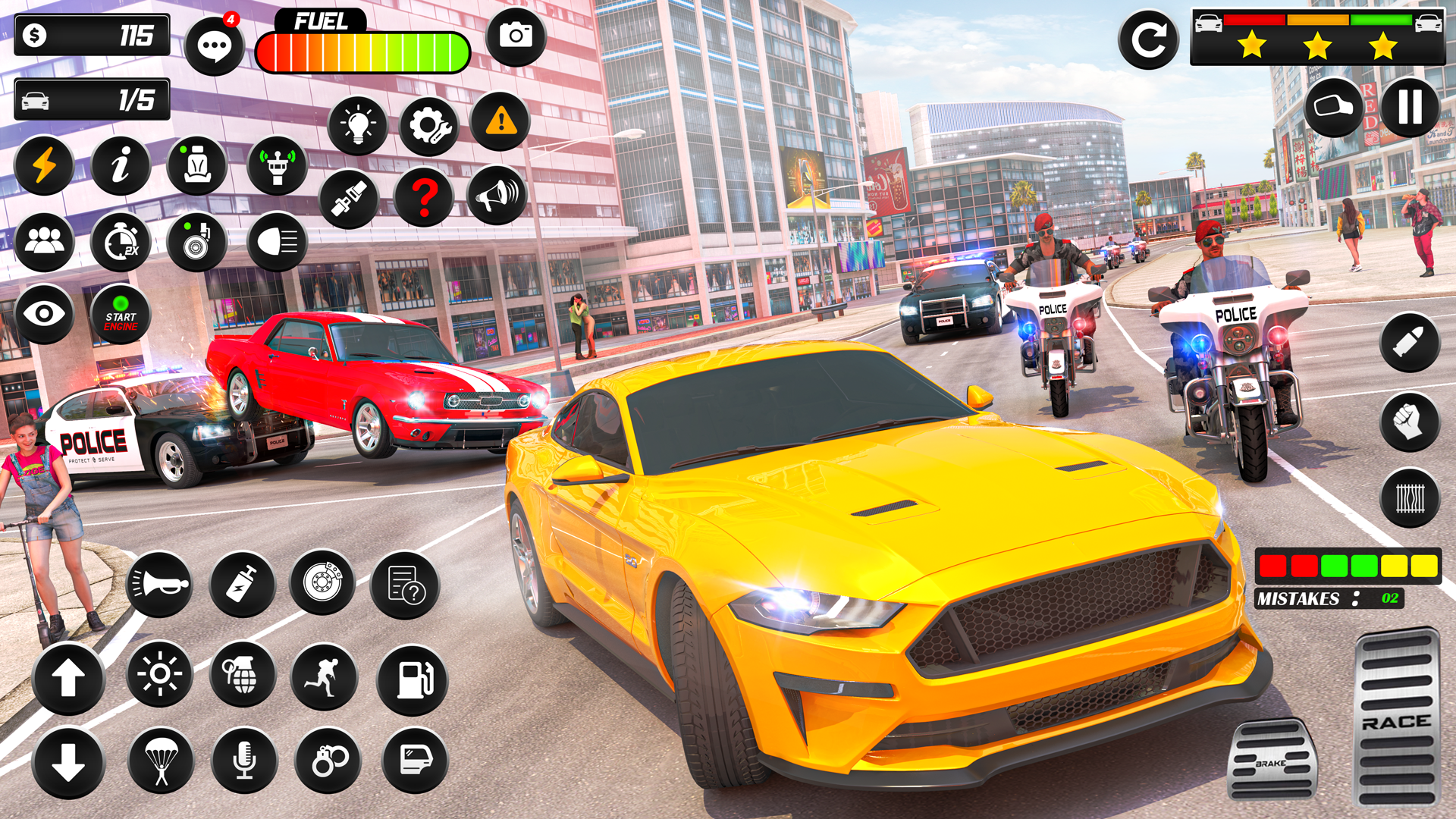 اسکرین شات 5 بازی Bike Chase 3D Police Car Games