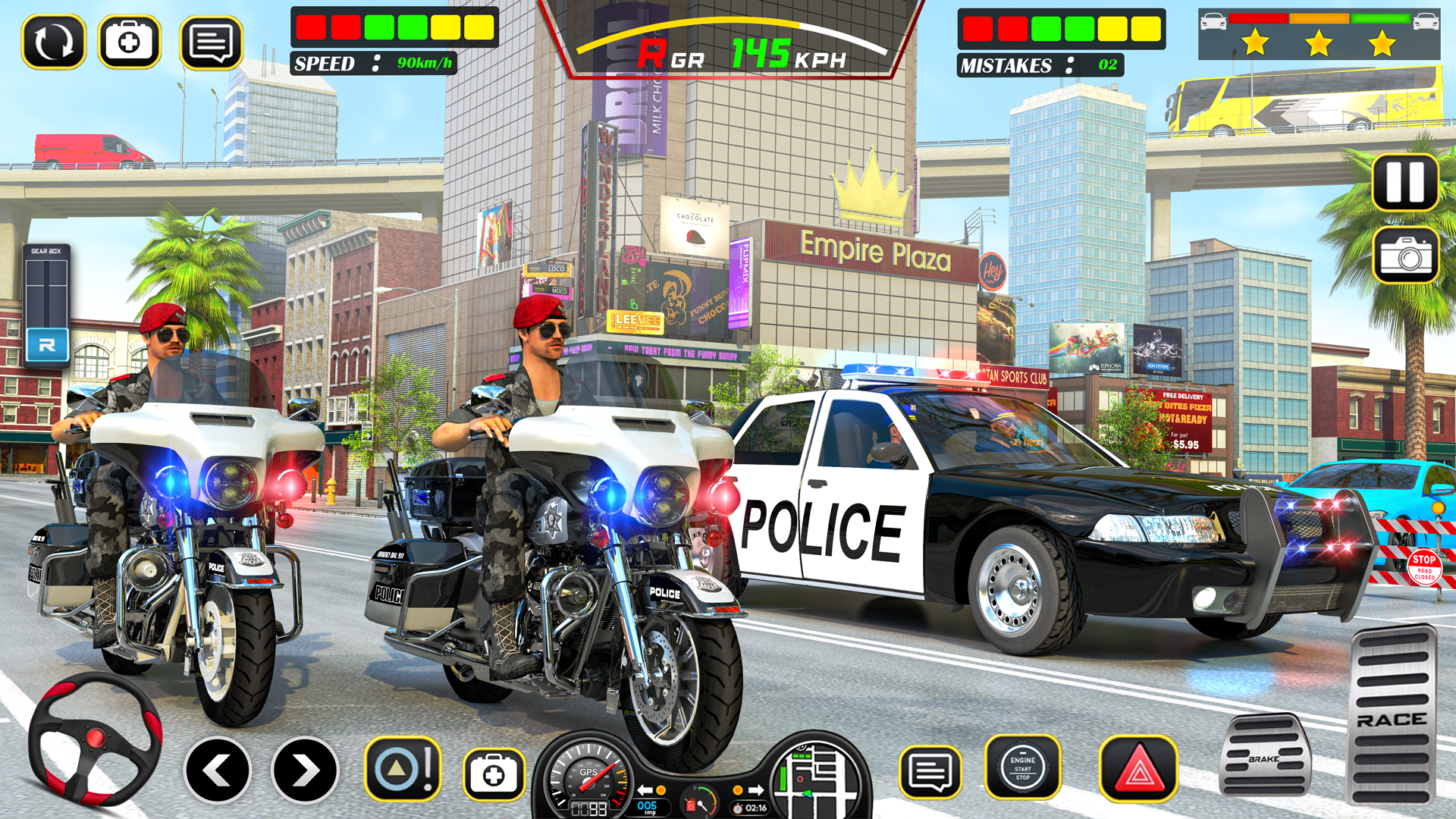 اسکرین شات 8 بازی Bike Chase 3D Police Car Games