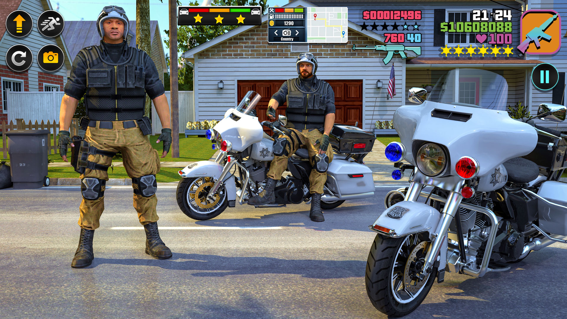 اسکرین شات 7 بازی Bike Chase 3D Police Car Games