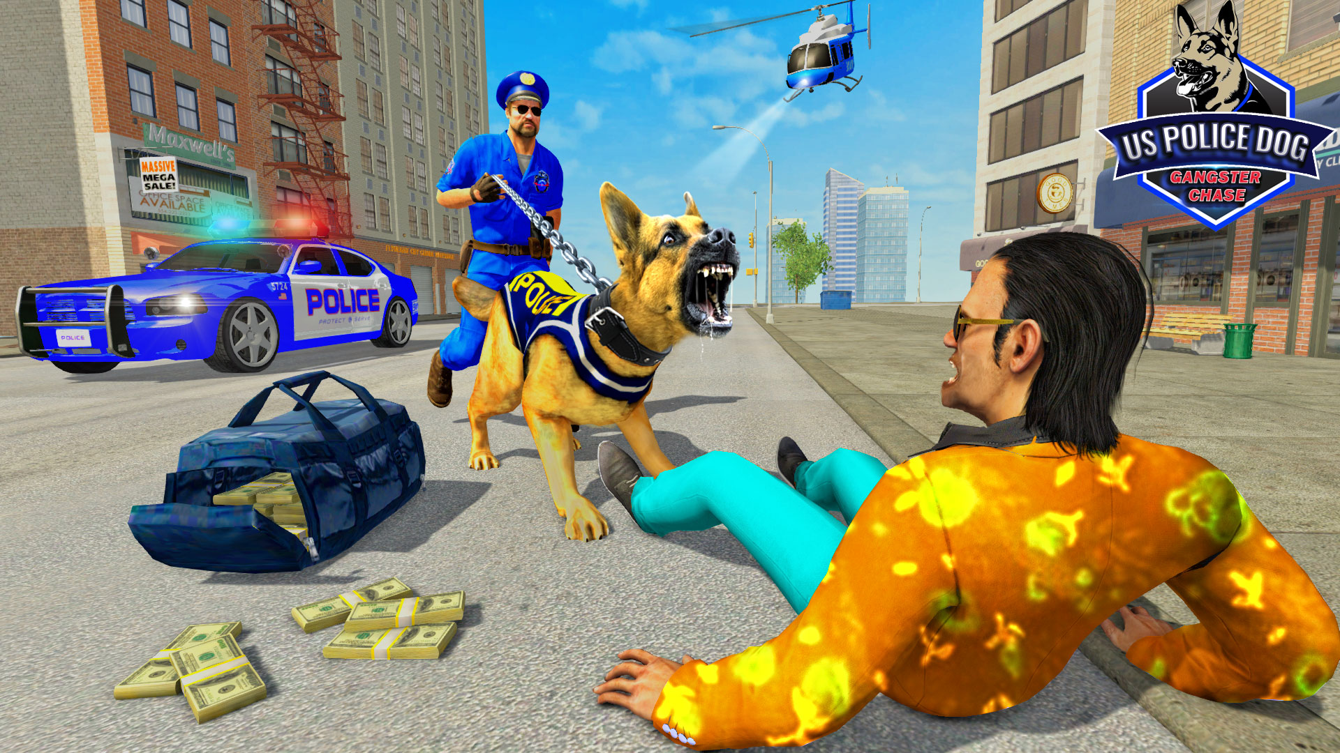 اسکرین شات 2 برنامه US Police Dog Crime Chase Game