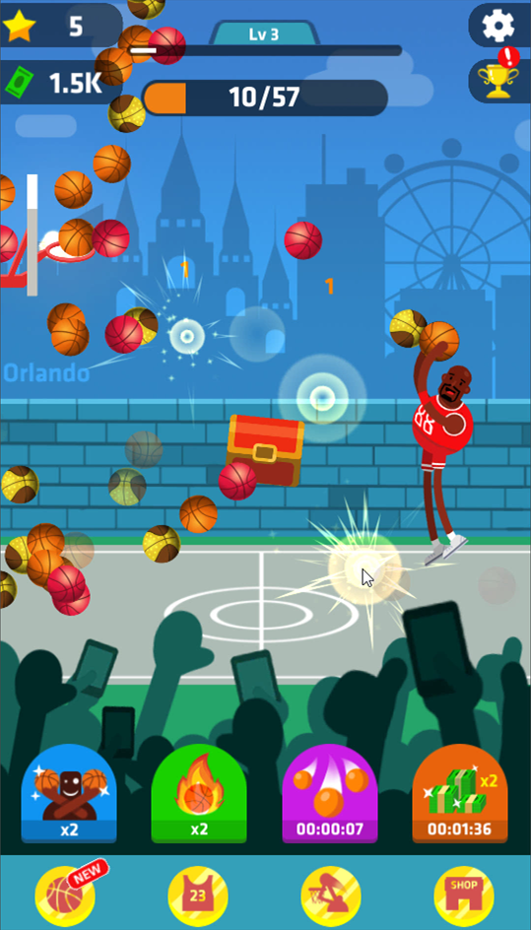 اسکرین شات 2 بازی Idle Dunk Masters