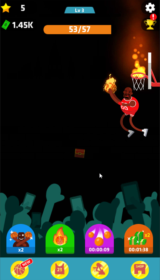 اسکرین شات 3 بازی Idle Dunk Masters
