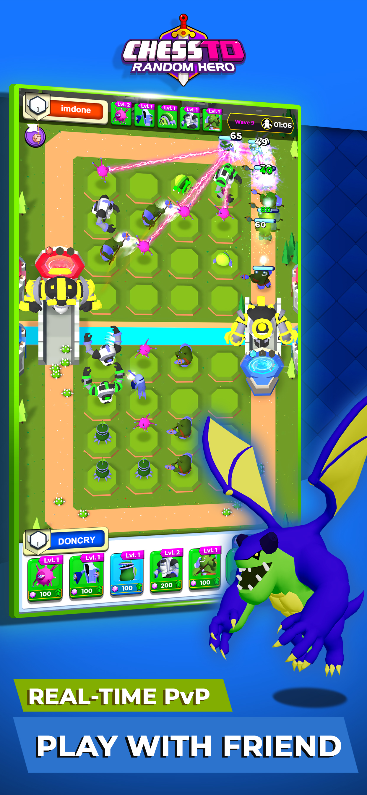 اسکرین شات 1 بازی Chess TD - Random Hero