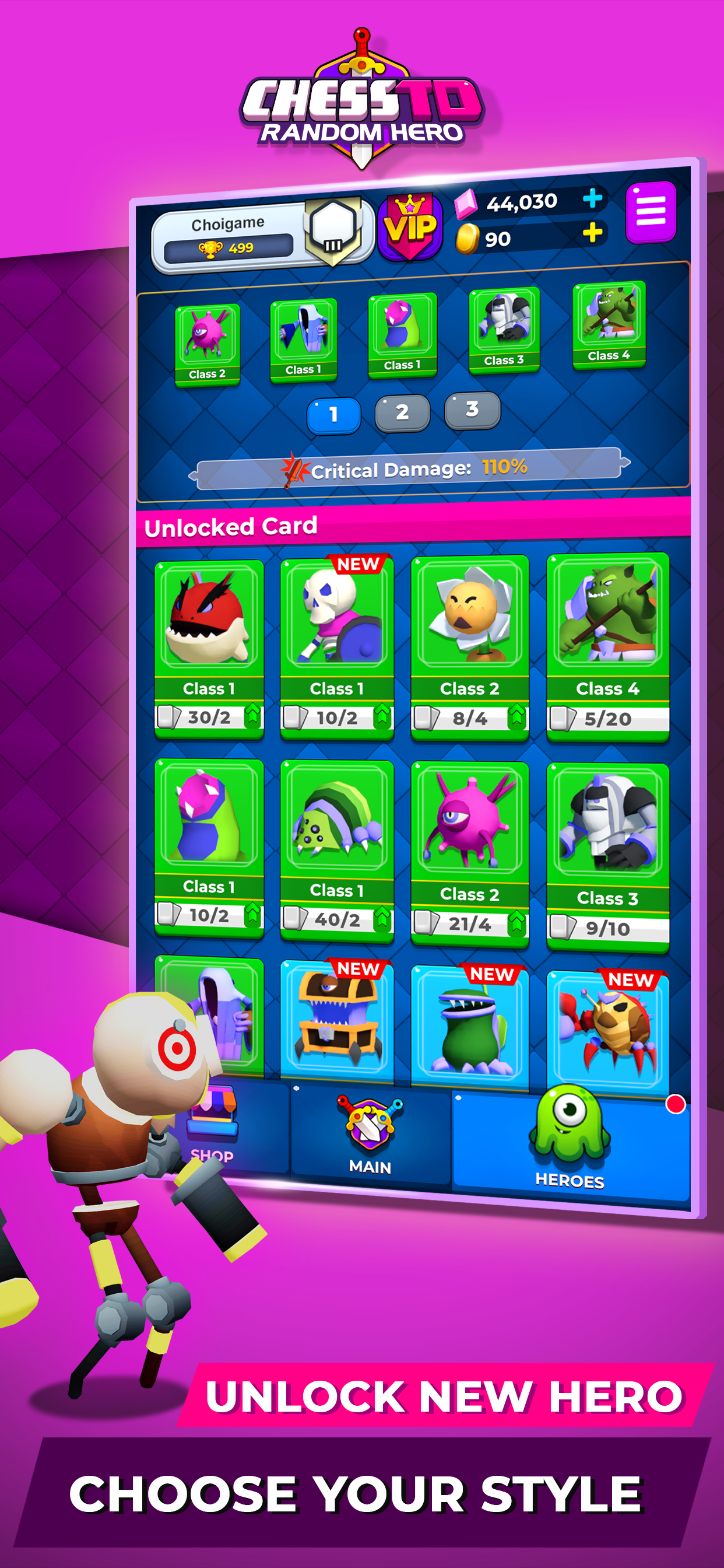 اسکرین شات 4 بازی Chess TD - Random Hero