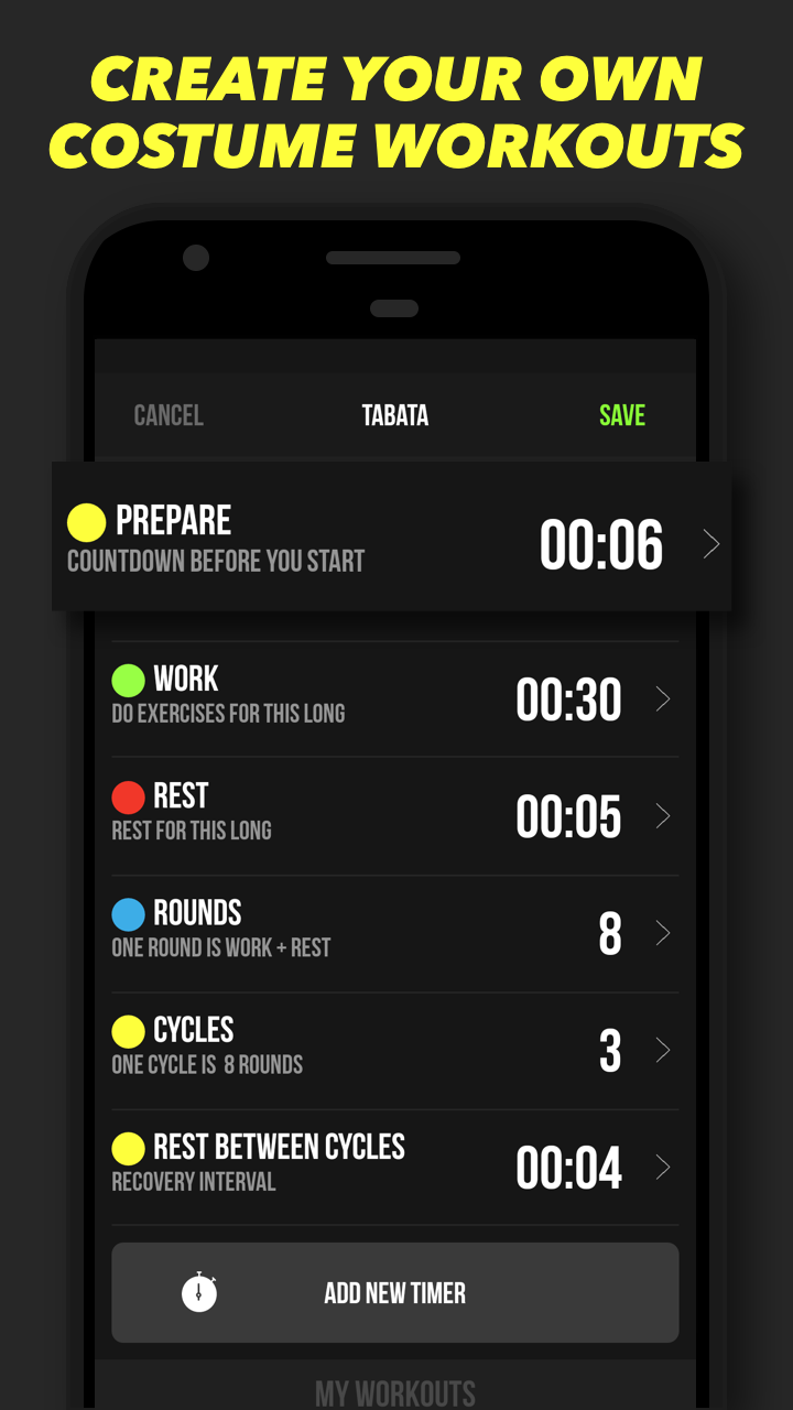 اسکرین شات 3 برنامه Timer Plus - Workouts Timer