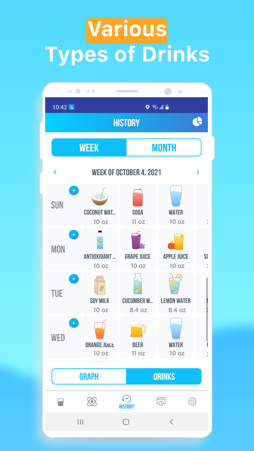 اسکرین شات 4 برنامه Water Reminder - Daily Tracker