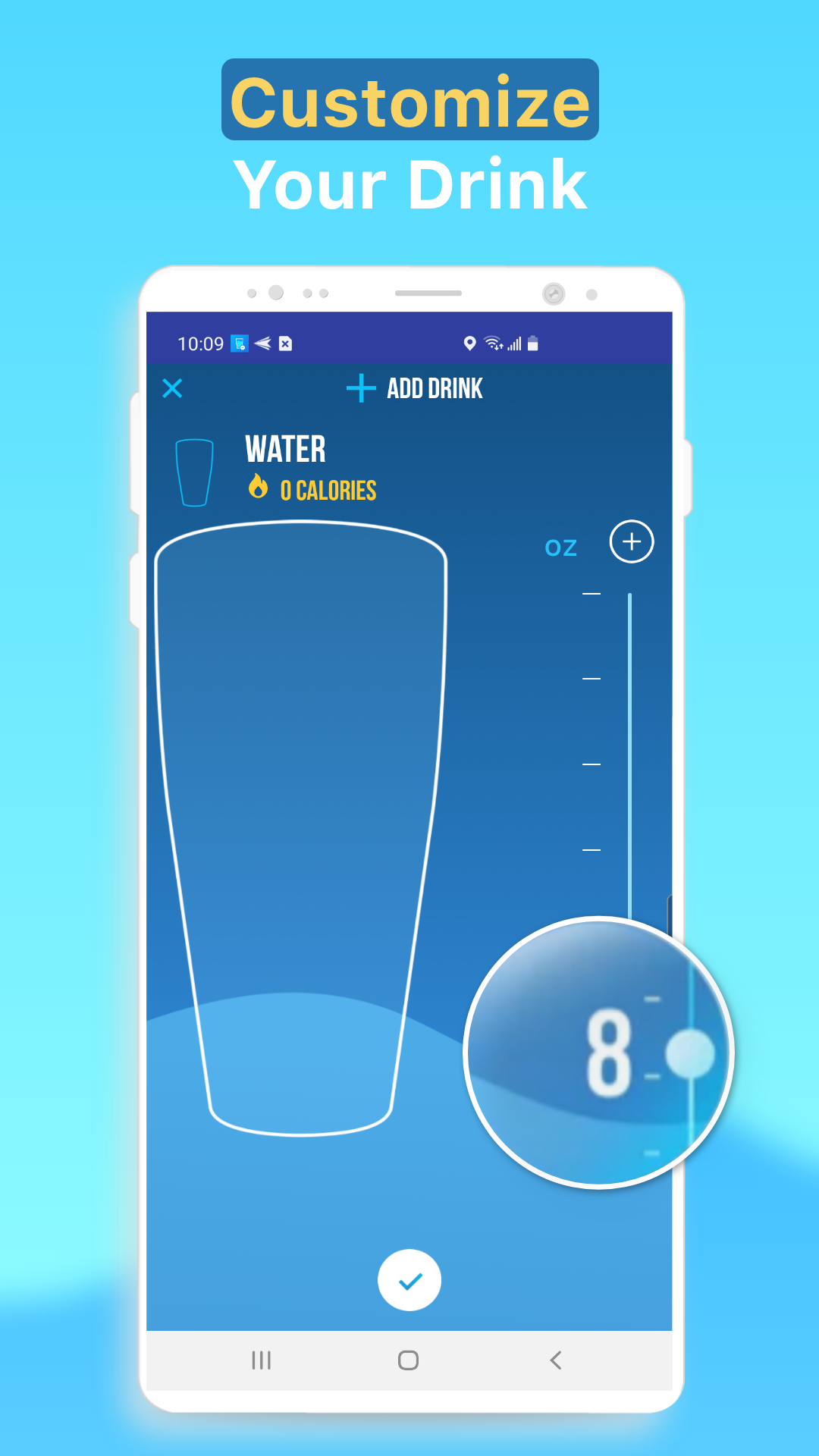 اسکرین شات 2 برنامه Water Reminder - Daily Tracker