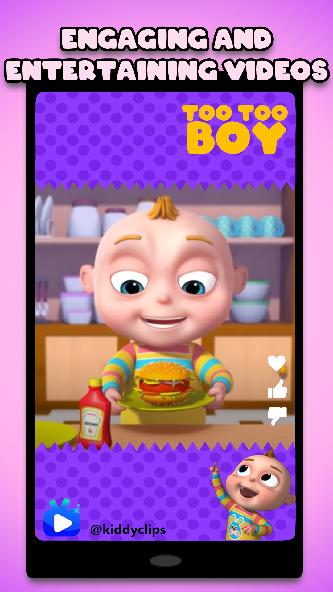 اسکرین شات 6 برنامه Kiddy Clips - Fun Kids Reels