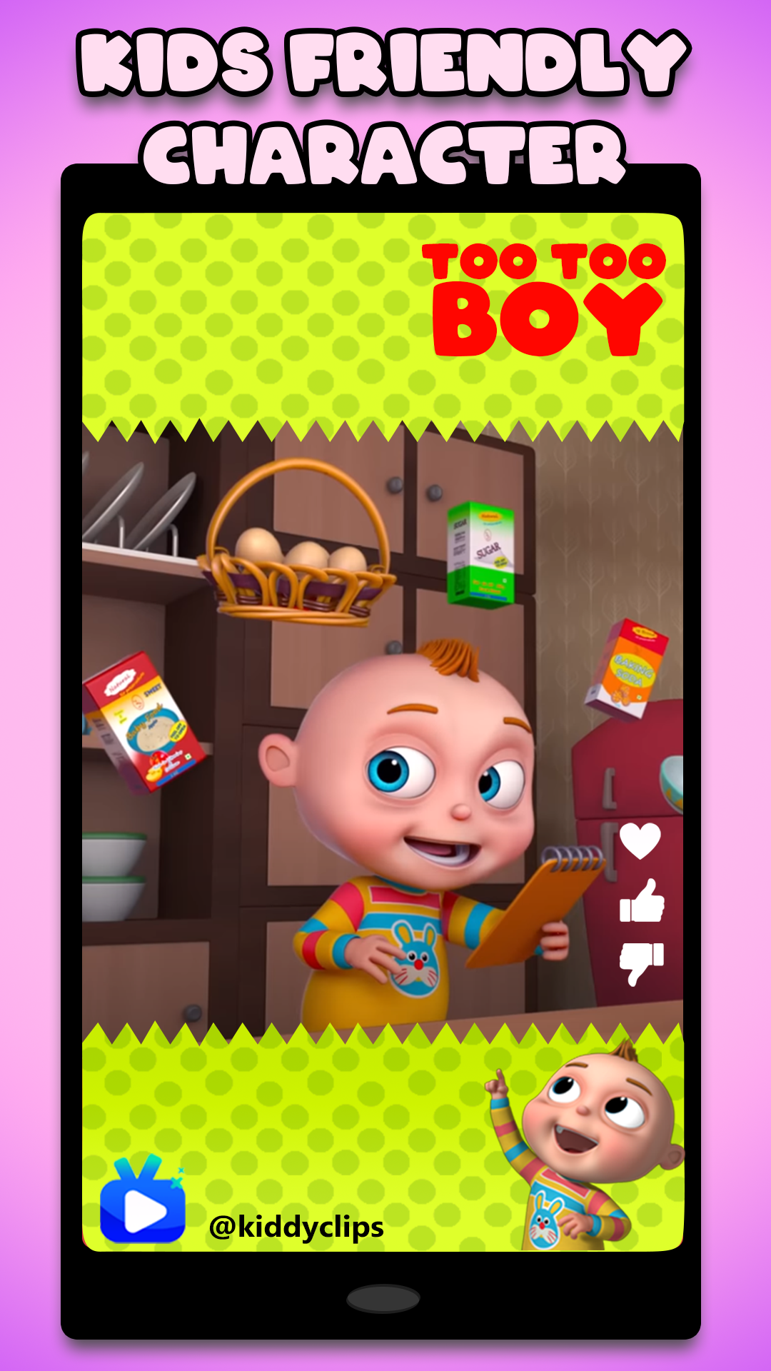 اسکرین شات 4 برنامه Kiddy Clips - Fun Kids Reels