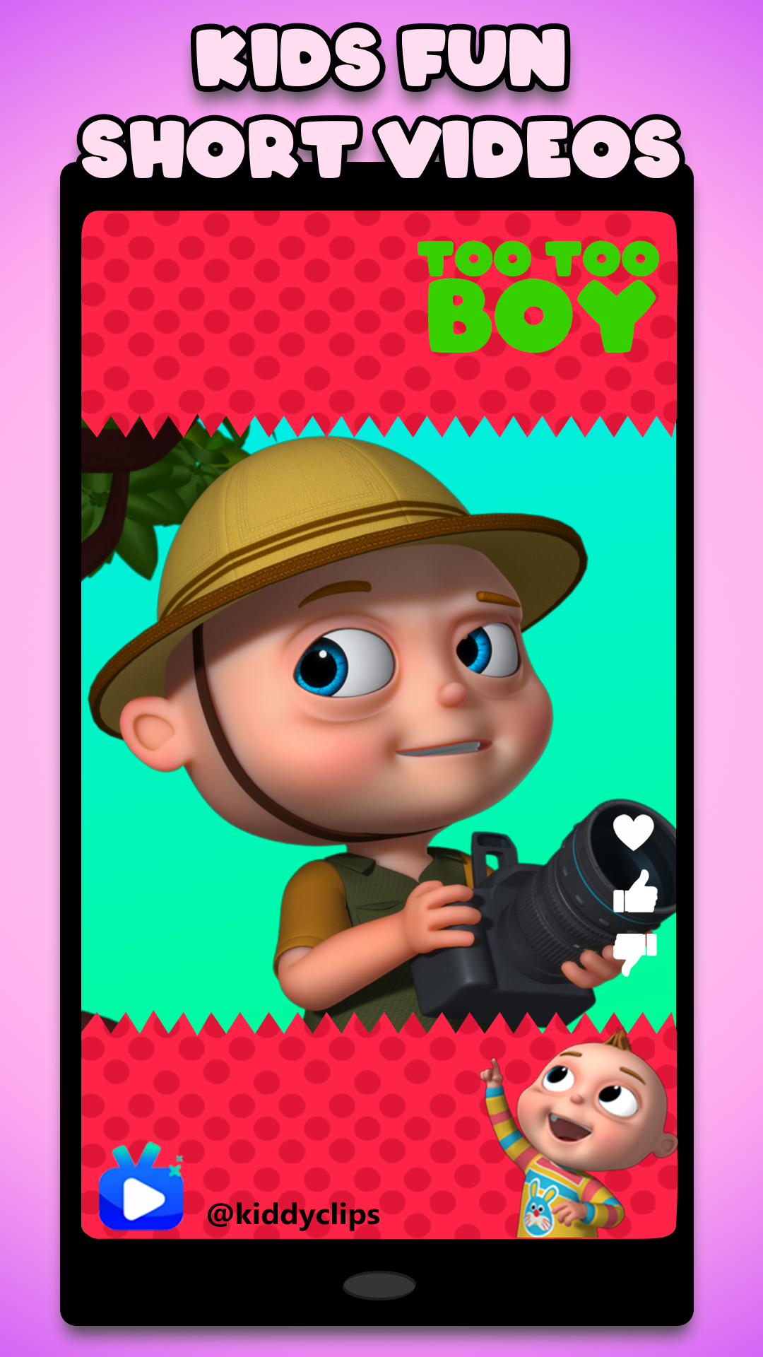 اسکرین شات 8 برنامه Kiddy Clips - Fun Kids Reels