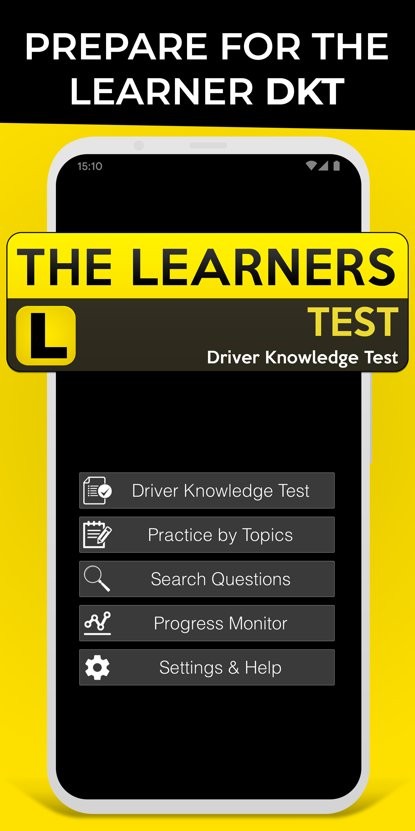 اسکرین شات 1 برنامه The Learners Test Practice DKT