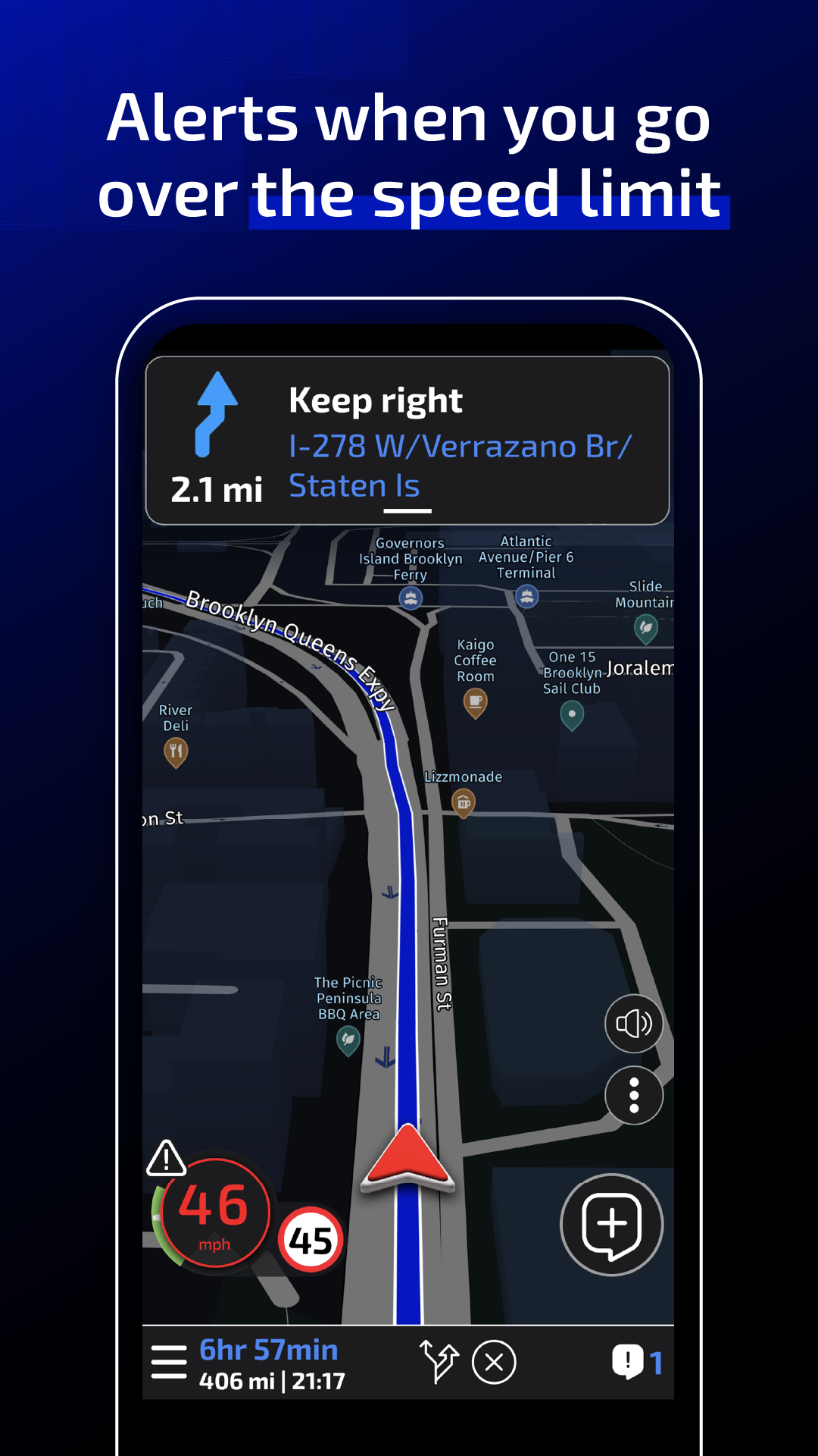 اسکرین شات 5 برنامه Radarbot Speed Camera Detector