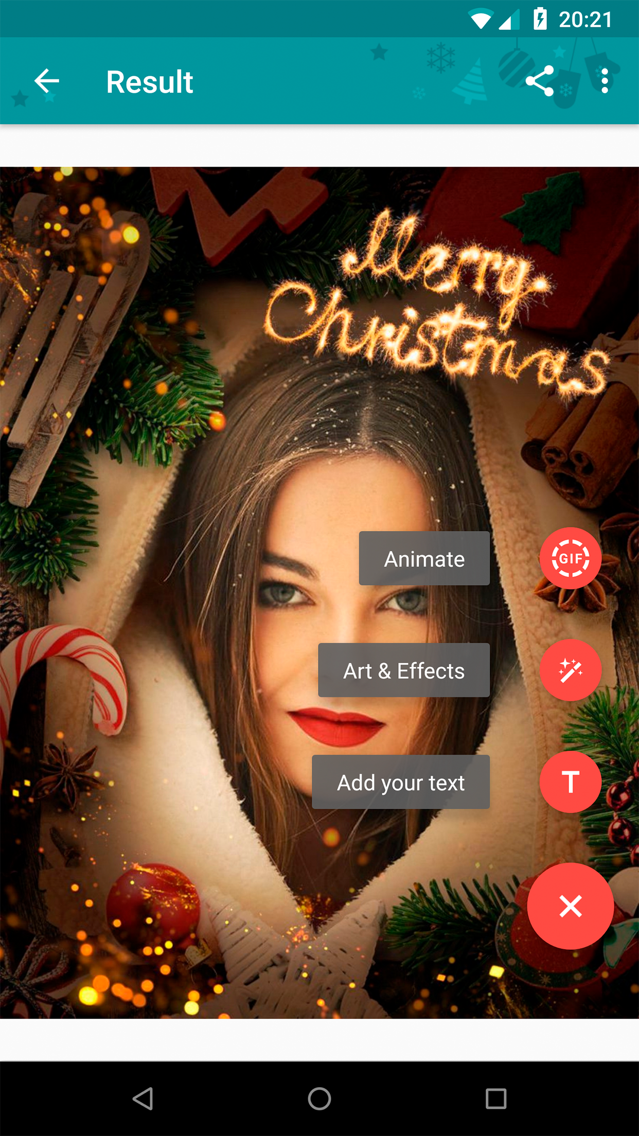 اسکرین شات 5 برنامه Christmas Photo Frames, Editor