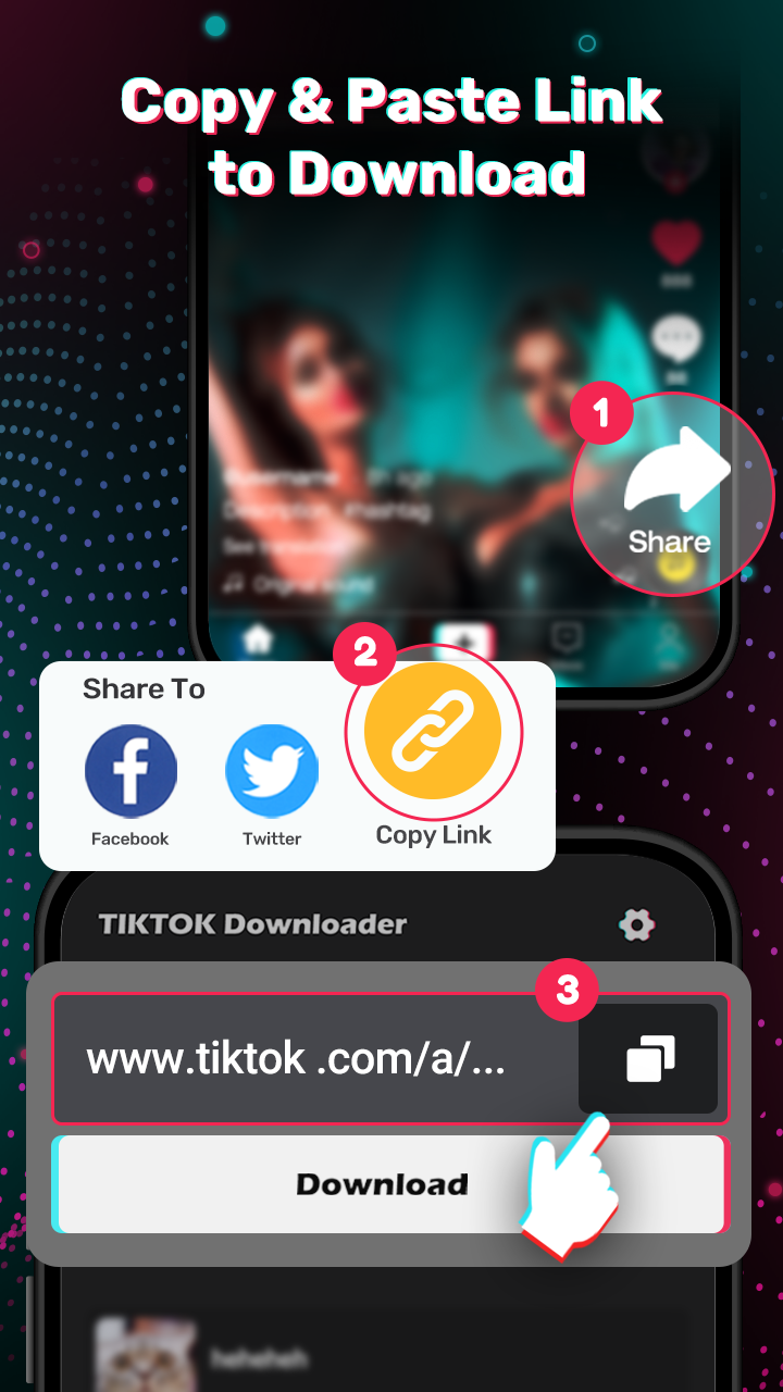 اسکرین شات 3 برنامه HD Tik Downloader No Watermark