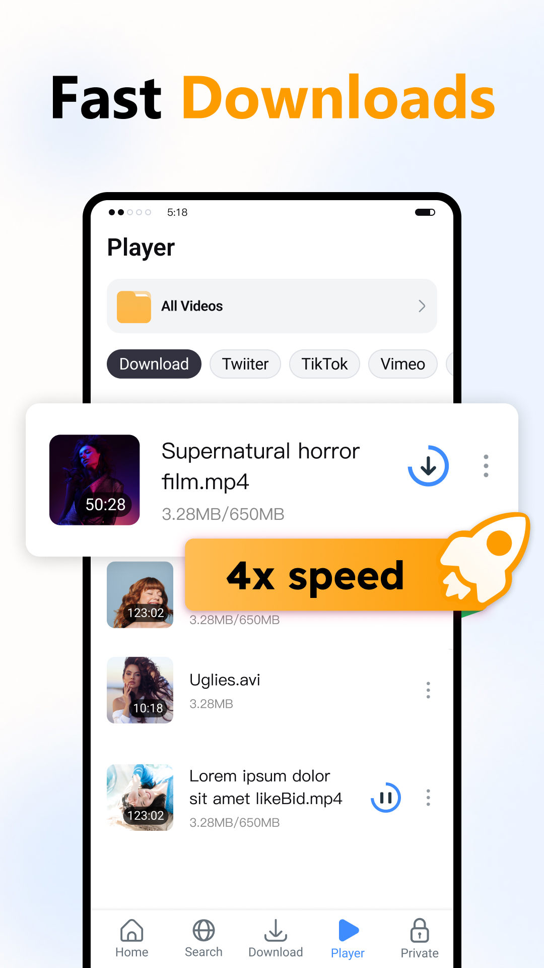 اسکرین شات 4 برنامه Xpress Downloader - Video Hub