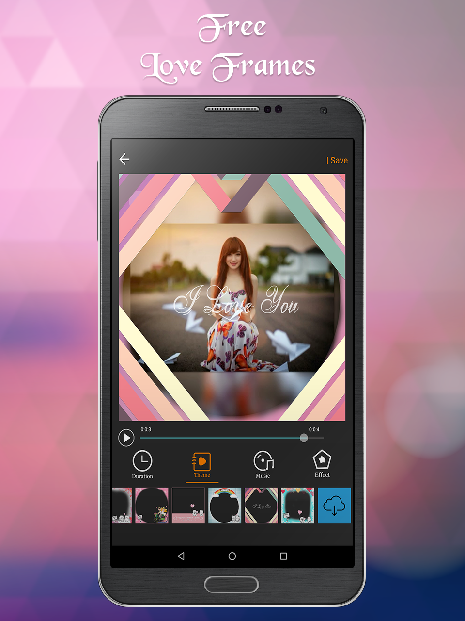 اسکرین شات 3 برنامه Love Video Maker