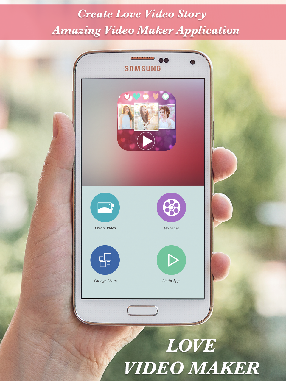 اسکرین شات 1 برنامه Love Video Maker