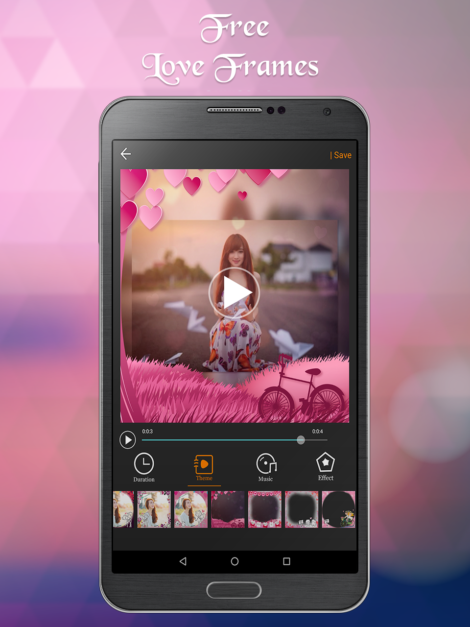 اسکرین شات 2 برنامه Love Video Maker