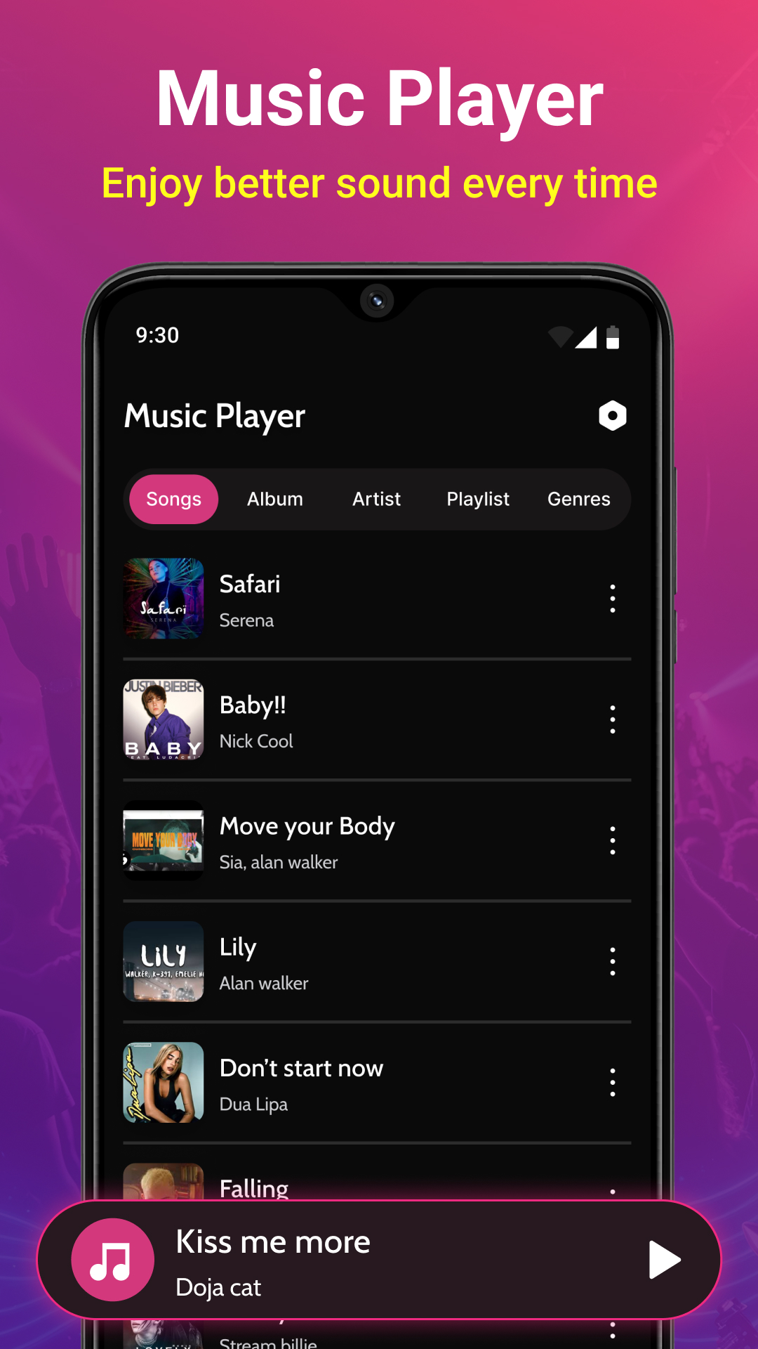 اسکرین شات 1 برنامه Music Player - MP3 Player