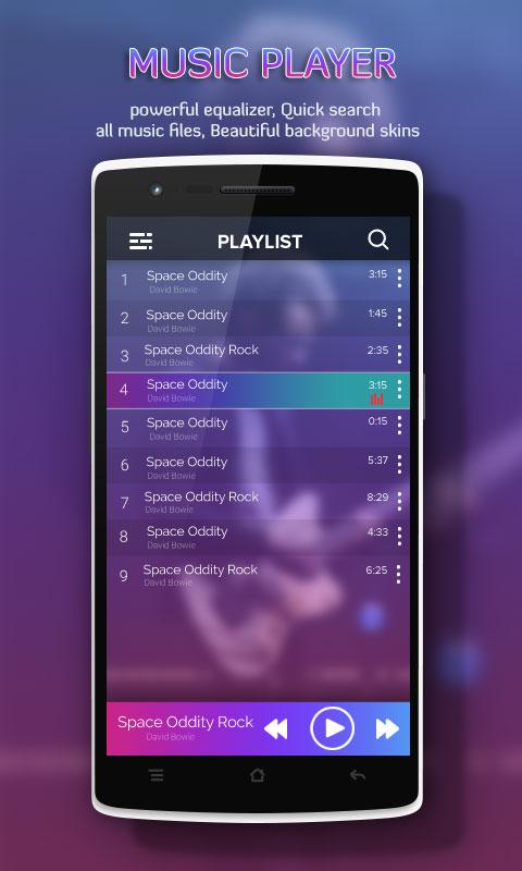 اسکرین شات 4 برنامه mp3 Music Player