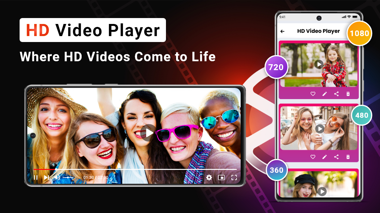 اسکرین شات 1 برنامه Video player hd all format