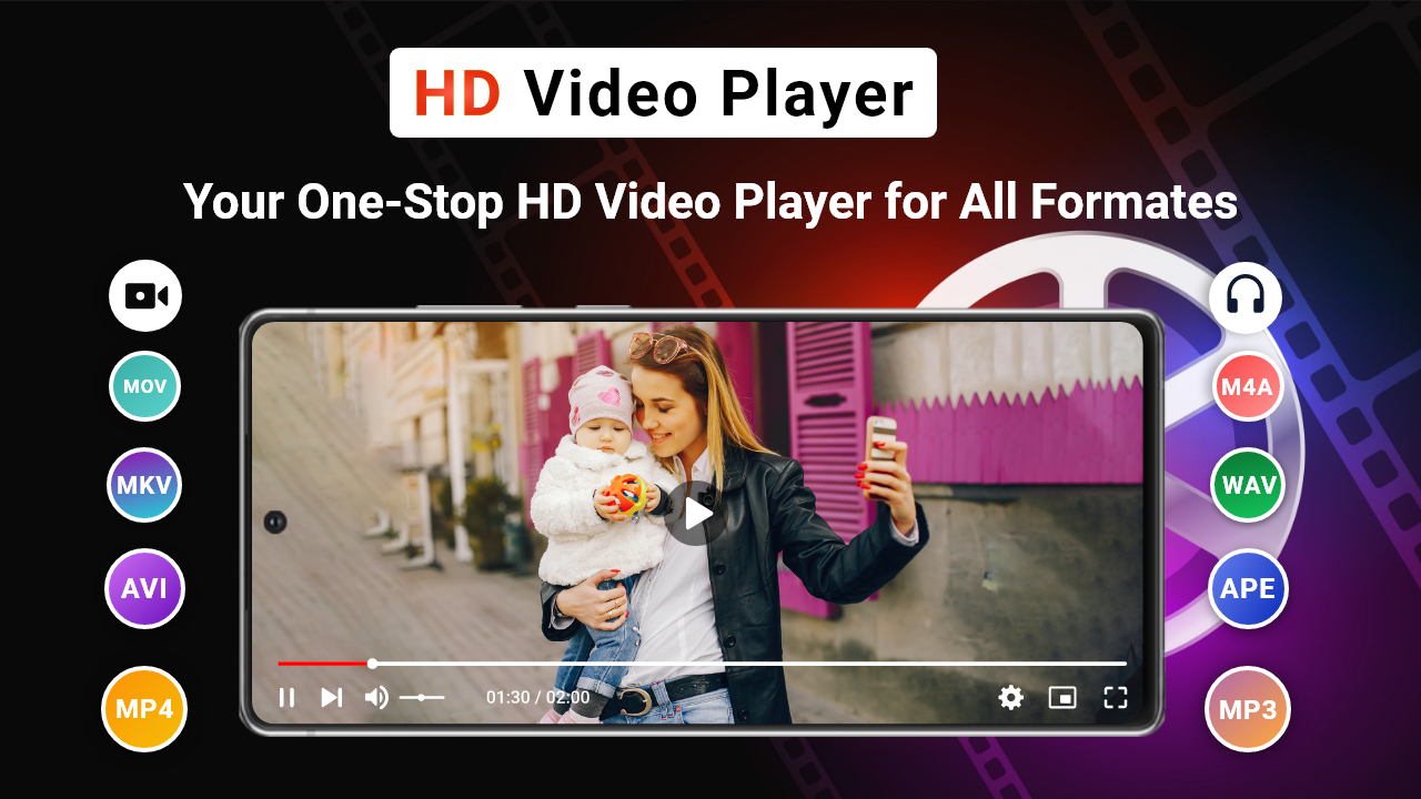 اسکرین شات 2 برنامه Video player hd all format