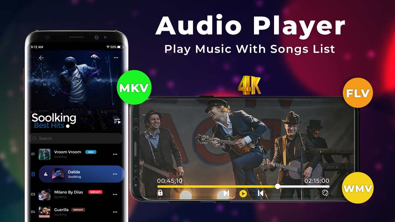 اسکرین شات 2 برنامه Videos Player: Media Player